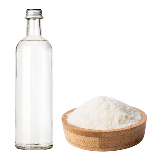 Loogwater en vaste loog als ingrediënten voor het maken van natuurlijke zeep.